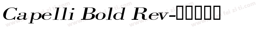 Capelli Bold Rev字体转换